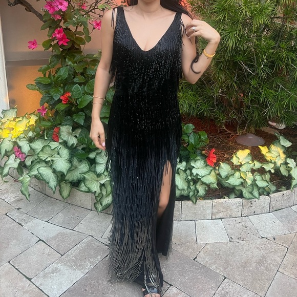 Primavera couture black prom dress - Picture 6 of 6